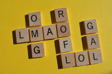 internet slang, acronyms in crossword form, LOL