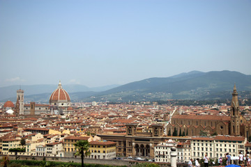 Fototapeta na wymiar Wundervoller Blick auf die Stadt Florenz, die Hauptstadt der Toskana