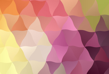 Light Pink, Yellow vector triangle mosaic background.