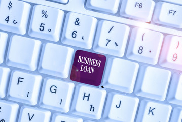 Text sign showing Business Loan. Business photo text Credit Mortgage Financial Assistance Cash...