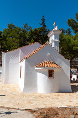 Plaka, Crete, Greece. October 2019.  The Saint Marina church in Plaka, Crete, Greece.