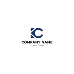 Logo design  Inspiration for companies from the initial letters logo KC icon