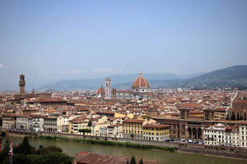Fototapeta na wymiar Wundervoller Blick auf die Stadt Florenz, die Hauptstadt der Toskana