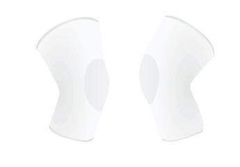 White knee support. vector illustration