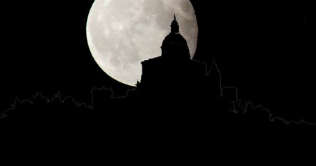 Moonrise Sunrise Sunset Silhouette Time Lapse