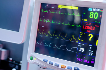 Close-up of Multiparameter Patient Monitor.