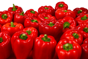 Fresh red bell pepper background.