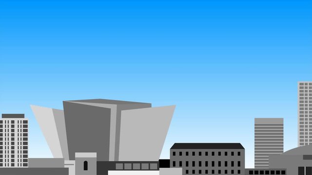 Animation of Belfast City Skyline
