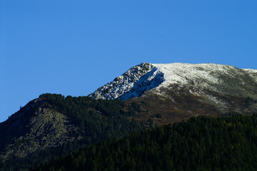 snow on a high mountain