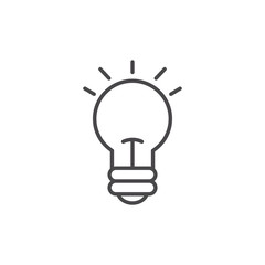 Isolated electric light bulb vector design