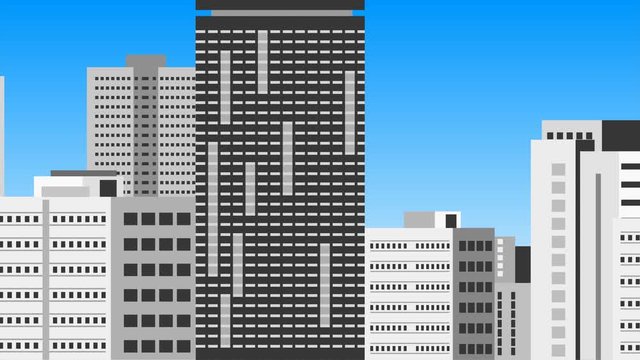 Animation of Birmingham City Skyline