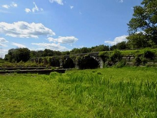 Views of aqueducts from the historic Erie Canal in New York state 