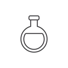 Isolated laboratory flask vector design
