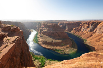Horseshoe Bend, Page, AZ, USA. View of Horsehoe Bend from viewpoint.