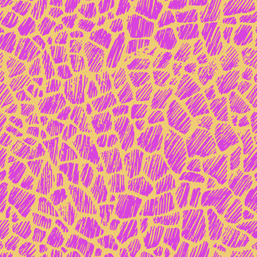 Vector animal skin seamless pattern 80s 90s style. Fashionable exotic animal print in neon colors.