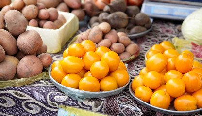 Selection of vegetables from a farmer's market. Vitamin healthy food