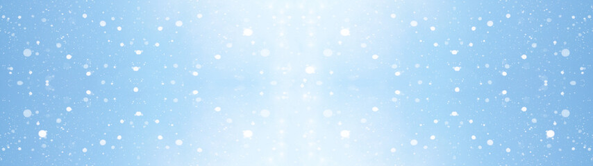 Obraz na płótnie Canvas Winter christmas sky with falling snow -background panorama long banner