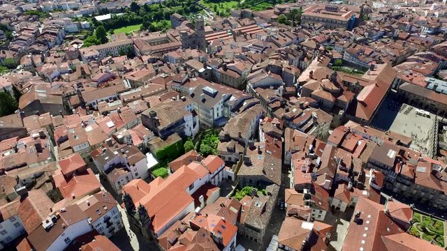 Fly above  Santiago de Compostela | Spain (aerial footage 4k)