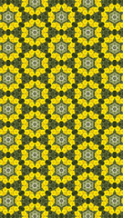 Ornate geometric pattern and abstract colored background