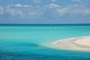 Channel between Ouvea and Mouli Islands flowing into Ouvea Lagoon, Loyalty Islands, New Caledonia