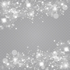 Glow light effect. Vector illustration. Christmas flash Concept.