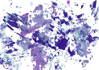 Naklejka premium Imprints of ink. Randomly spots on white background. Abstract background.