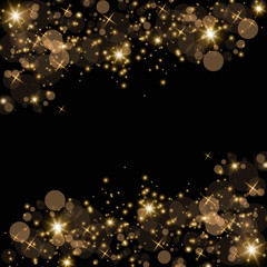 Glow light effect. Vector illustration. Christmas flash Concept.