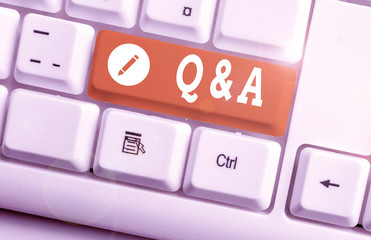 Word writing text Q And A. Business photo showcasing a period of time or an occasion when someone...