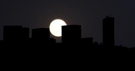 Moonrise Sunrise Sunset Silhouette Time Lapse