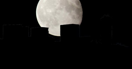 Moonrise Sunrise Sunset Silhouette Time Lapse