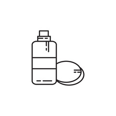 makeup tub bottle beauty flat icon