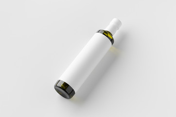 Olive, sunflower, sesame oil bottle mockup. Blank label.