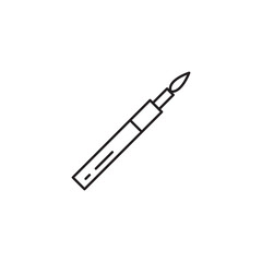 make up brush flat style icon