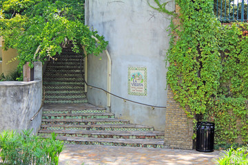 Stairs to La Villita, San Antonio, Texas