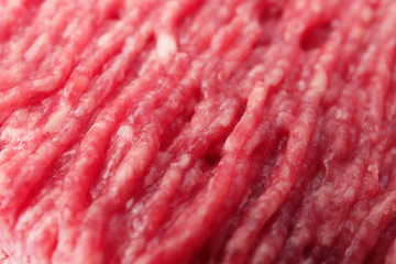 Fresh raw minced meat as background, closeup