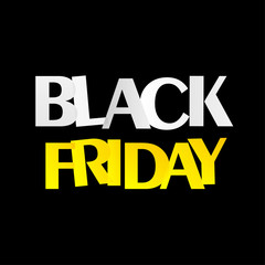 Fototapeta na wymiar Black Friday sale simple vector banner