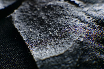 Macro blackheads in black pore strips