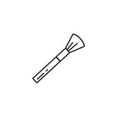 make up brush flat style icon