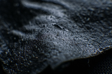 Macro blackheads in black pore strips