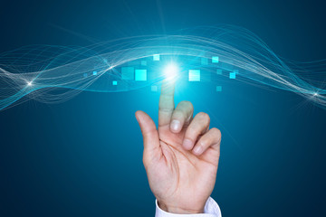 dito, mano, toccare, tablet, informatica, connessione internet