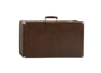 rarity brown leather suitcase
