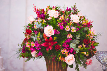 Decoration flowers arrangement nature roses