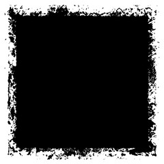 Grunge background black rectangular isolated on white background