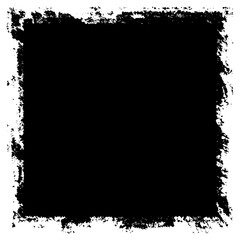Grunge background black rectangular isolated on white background