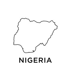 Nigeria map vector design template