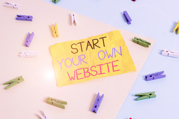 Handwriting text writing Start Your Own Website. Conceptual photo serve as Extension of a Business...