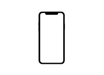 Smartphone frameless mockup. Studio shot of Smartphone iPhone 11 Pro Max with blank screen for...