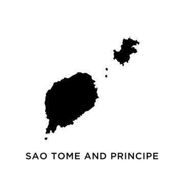 Sao Tome and Principe map vector design template