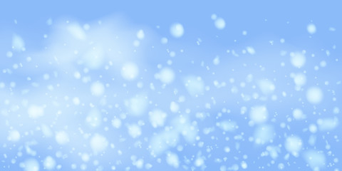 Snowflakes, snowfall.