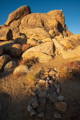 Fototapeta na wymiar California desert landscape rock formations Alabama Hills